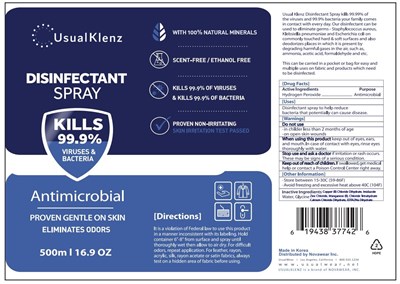 500ml Ndc: 81057-301-02 (Disinfectant Spray Label 500ml)